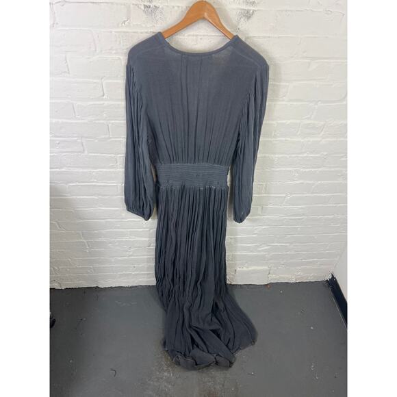 Jen's Pirate Booty Women's Lapis Maxi Dress Long Sleeve Gray Size Medium - Picture 6 of 8